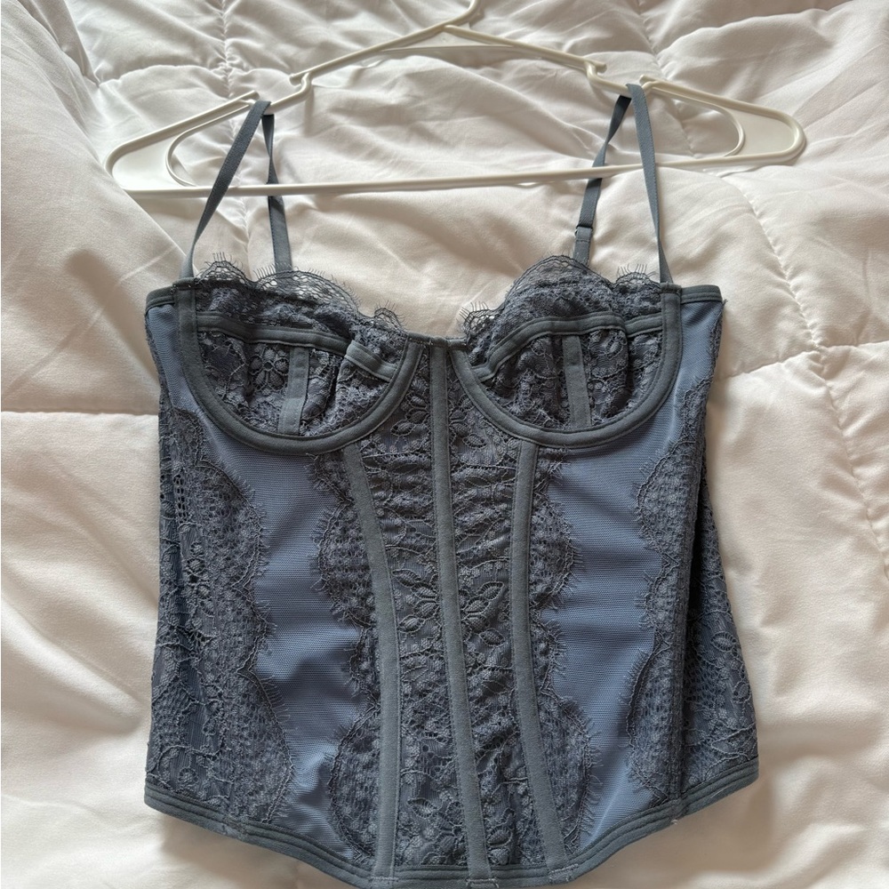 Blue lace urban outfitters corset